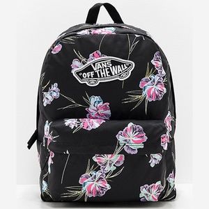 vans floral school bag